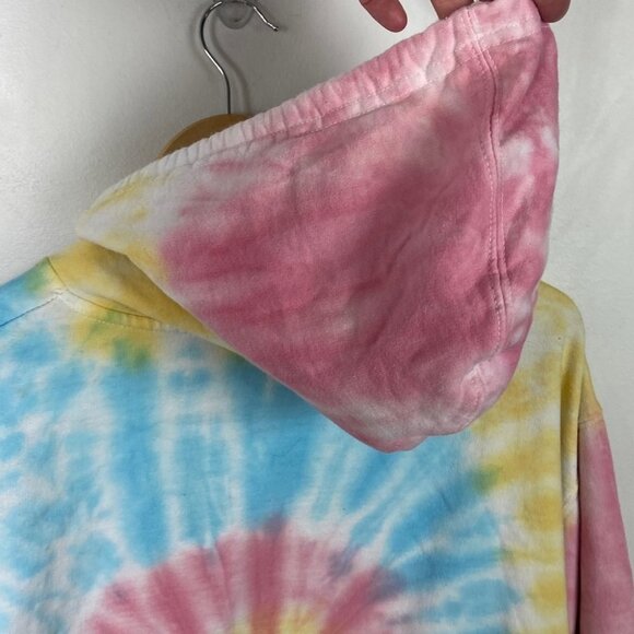 Dolls Kill By Samii Ryan Tie Dye Hoodie Sweatshirt Size Large Daisy Revolve Hood - Picture 8 of 16